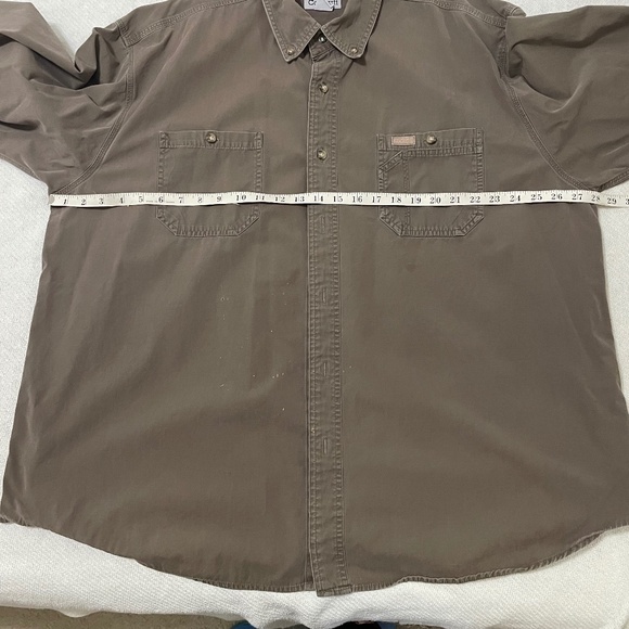 Carhartt Work Shirt Olive Green Button Down Shirt/Shacket 100% Cotton XXL Men’s - Picture 8 of 14
